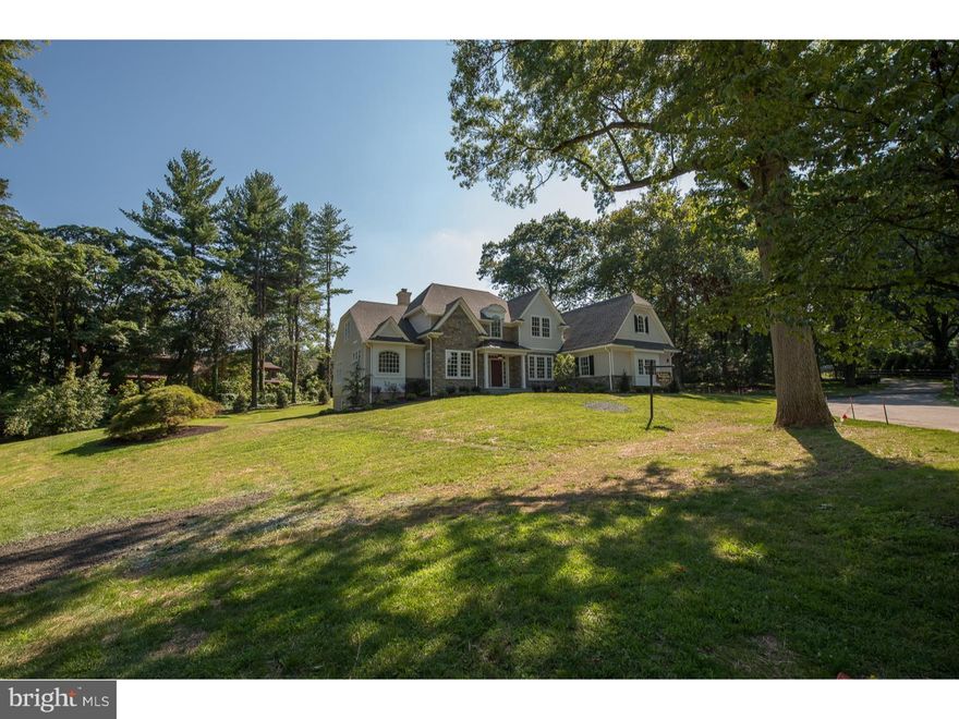 A brand new home by Vaughan Builders available for immediate delivery!  This fresh new Wakefield design by McIntyre Capron Associates is set on a private 1 acre lot at the end of a cul de sac in an unparalleled northside Bryn Mawr location. Convenient to everything, there is easy access to 476, 76 and Center City. This gorgeous brand new home offers elegant living spaces, great flow and natural light.  The exterior mica stone and cement siding highlights a low maintenance exterior.    A charming Living Room/Study and a large holiday sized Dining Room flank the two story "view through" Foyer. The open Great Room/Kitchen is stunning, with coffered ceiling, built in bookcases flanking a fireplace with gas logs and a wall of windows bringing in natural light.  The Kitchen features custom white cabinetry by Kountry Kraft, with Thermador appliances - range with six burner cooktop, second wall oven plus microwave, dishwasher and built in oversized refrigerator - plus a huge island with quartz countertops.  The adjoining Breakfast Room opens to both a screened porch.  Conveniently located on the first floor, the Master Suite includes two outfitted walk in closets, and a white spa master bath, free standing tub, oversized shower with multiple shower heads and double vanity with extra pier cabinetry and clerestory windows.   The first floor includes the Laundry Room, Mud Room and oversized (39 X 21) three car garage.  Upstairs Bedroom 2 is like a second Master Suite, with a tray ceiling, large walk in closet and adjoining bath with double sinks. Three additional secondary bedrooms and a hall bath complete the second floor. Public Water & Sewer and natural gas. A rare offering in an idyllic setting.