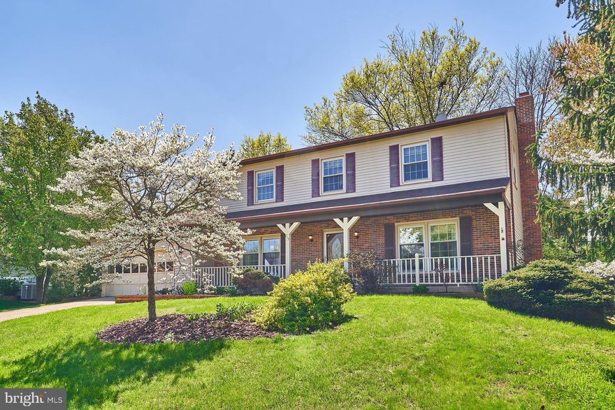 Absolutely immaculate home located on a cul-de-sac.   Awesome front porch greets you!  Lovely landscape.  Beautiful Hardwood floors on main level.  Updated Kitchen (2015) with Black Appliances, Upgraded Cabinets & Granite Counters. Formal Living Room & Dining Room, Crown & Chair Rail Moldings, Family Room off Kitchen with Wood Burning Fireplace & Ceiling Fan, Half Bath on Main Level,  Fantastic Screened In Rear Porch with Ceiling Fan and Steps leading to Fully Fenced Backyard and rear deck.  Upper Level features Primary Bedroom with Remodeled Primary Bathroom including Walk-In Shower, 3 additional Bedrooms and Full Hall Bathroom, Full Unfinished Lower Level ready to be finished for additional living space.  HVAC replaced 2 months ago, radon remediation system installed.  Chimney pointed up and new lining added to fireplace.  New built in bookcases.  Sump pump.  Don't miss this one!