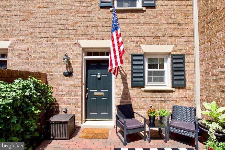 Live your best life in this 2 bed / 2.5 bath two level townhouse style condo – a gem in the heart of Alexandria. With all the conveniences and delights of the Northeast quadrant of Alexandria and the Potomac river just 2.5 blocks away, you will be spoiled with what to do in your spare time – Pick up a few groceries at Harris Teeter or Trader Joes, grab coffee at St Elmos, dinner at Oak, A la Lucia, or Momo Sushi, or explore miles and miles of multi-use trails along the river. Back at your new place, the floor plan proportions of this space ensure you will be right at home – and you’ll fit right in to your new life of ease like a natural. YOU WILL LOVE the Interior – 1,137 sq ft, with 2 bedrooms and 2 full bathrooms on upper level. Powder room and laundry, along with kitchen, living room, and dining room on the main level. The window treatments are wooden shutters for your privacy.  Exterior has a fenced in brick patio perfect for enjoying a book or just relaxing.  Nestled between N Washington St and the Potomac river, a superb location for walkability, bus service, and Braddock Rd Metro station just over one half mile away.  Reserved 1 car parking space.  Gorgeous finishes – such as the wood floors for easy maintenance.  Quality architectural design with well-thought-out interiors – in the city where you have always wanted to live.  The extra storage in the attic for all your bits and pieces is a real bonus.