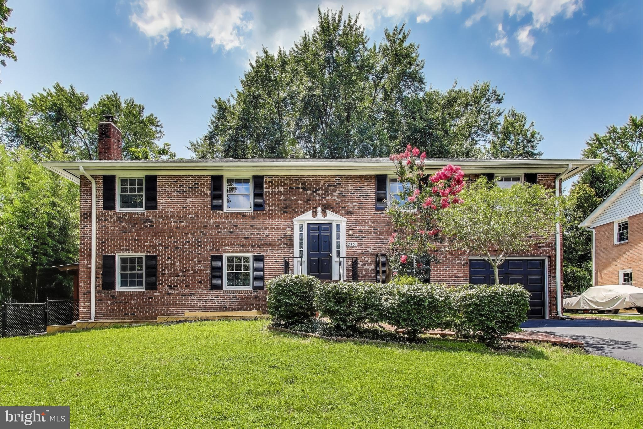 Updated all-brick 2,741-SF split foyer with 4 bedrooms, a bonus room, 2.5 bathrooms, and a deep 1-car garage with NO HOA. Main level offers a generous living room w/ crown molding; a refreshed kitchen w/ plentiful cabinets, stainless-steel appliances (including French door fridge-over-freezer, double-oven range w/ electric cooktop, built-in microwave, and dishwasher), and granite counters; a dining room with crown molding and a ceiling fan; the primary bedroom with two closets and an en-suite bathroom (with heated/lighted mirror, and walk-in shower with rain shower head and body jet); bedroom two, bedroom three; and a second full bathroom. Fully-finished, walkout (3 ways) basement features a spacious family room with custom built-in cabinets and fireplace (wood-burning insert), recreation room with custom built-in cabinets, wet-bar with mini-fridge, and an Andersen sliding-glass door (w/ built-in blinds) access to the backyard; fourth bedroom w/ ceiling fan; an office/bonus room (previously bedroom 5--closet, which was niched into the garage removed) w/ storage shelves & second full-size fridge; a half bathroom (could be converted into a full bathroom); a laundry/utility room w/ utility sink (washer/dryer convey); and access to the oversized one-car garage (with front- and backyard access and a nearly-unused sub-panel). Hardwood floors on the upper level (primary bathroom has ceramic tile) & stairwells. Brand-new luxury vinyl plank flooring in the foyer, kitchen, bathrooms and basement. Updated bathrooms. Updated hardware and all-new "choose your shade" (five options between 2700K - 6500K) light bulbs throughout. Freshly painted. Large, fully-fenced backyard offers a deck, covered deck, patio w/ a firepit, a play set (swings, slide, rock wall, climbing rope & club house), and two sheds. Freshly-paved driveway. Roof (Aug 2021), fireplace stove insert (Oct 2021), HVAC (2018) & water heater (2018). Walk to the weekly farmers market. Walk, jog, or bike the nearby 18-mile paved Mount Vernon trail along the Potomac River. Convenient DMV location with easy access to I95, I295, I395, I495. METRO: Multiple bus stops as close as 0.1 mi.; Huntington Metro (yellow line--3.9 mi.; and King Street Metro (blue & yellow lines)--6 mi.. AIRPORTS: DCA--9.6 mi., IAD--36 mi., and BWI--42 mi. MILITARY: Ft Belvoir--4.7 mi., USCG NAVCEN--5.7 mi., JBAB--11 mi., Pentagon--11 mi., Ft Myer--12 mi., WNY--13 mi., 8th & I--13 mi., Ft McNair--13 mi., JBA--17 mi., Ft Meade--36 mi. HOSPITALS: INOVA Mt Vernon--0.5 mi., INOVA Alexandria--8.8 mi., GW University--13 mi., MedStar WA (or Georgetown)--16 mi., Sentara NOVA--17 mi., VA Hospital Center--17 mi. NOTE: During snow, this road is plowed several times an hour, which is great if you have a job you can't call out from due to snow (a no-fail mission).
