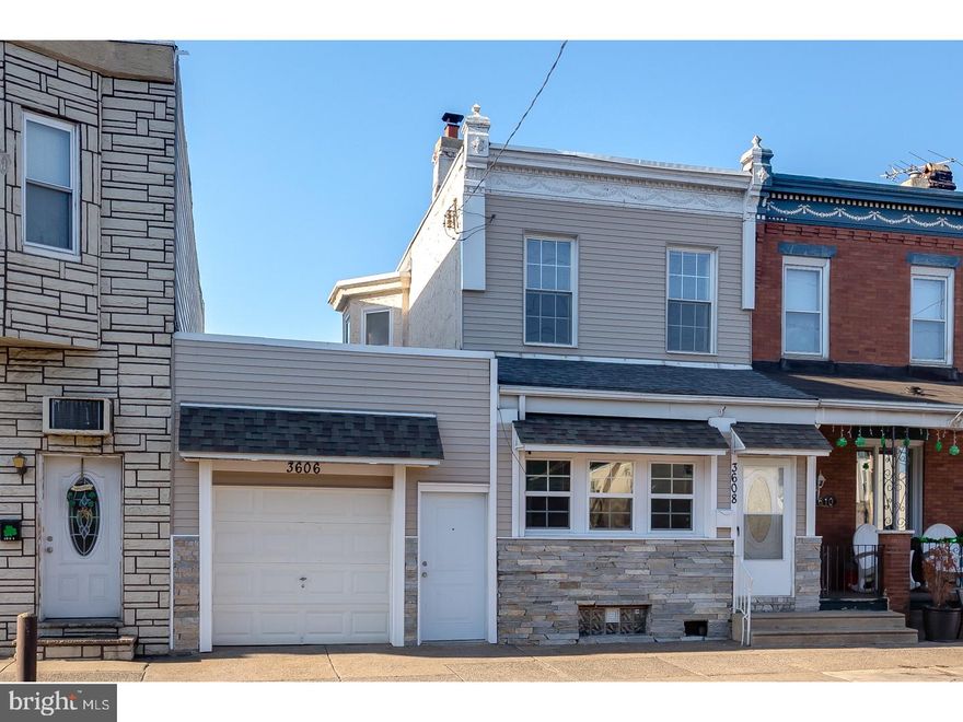 Welcome home to this 3 bedroom, 1.5 bath enclosed porch front home with adjoining garage with in-law suite. Step inside to find a large open living room with crown molding, 2 ceiling fans and a large coat closet. The spacious new kitchen features maple cabinetry, custom tile backsplash, electric cooking and a large window. There is a back room with a half bath, laundry closet and a door out to the large rear yard with deck and grass. The second floor offers three bedrooms, complete with windows and closets, plus a nice size 3 piece bathroom off the hall with custom tiles and large window. The basement offers storage and mechanicals. 3606 is a large one story garage that also features a full bathroom and a bedroom/storage room - the perfect in-law suite.