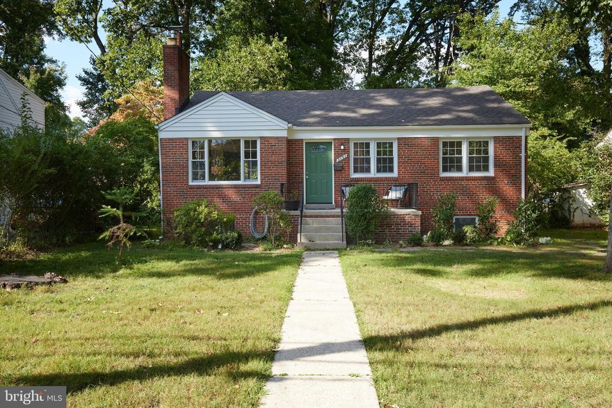 BACK ON THE MARKET!!BUYER UNABE TO USE PROPERTY FOR COMMERCIAL BUSINESS!!!  Here's another chance to snag a  rare find.

This exceptional classic and solid brick charmer meets beautiful modern upgrades and design. Three bedrooms on the main floor and two large bonus rooms on the lower level can easily be utilized as additional bedrooms. Natural light floods this house from all directions. Set back far from the road, on a beautiful large level lot, enjoy tranquil surroundings while being minutes to Metro, the Marc Commuter Train Station and vibrant downtown Kensington. Easy access to commuter routes. Oakland Terrace Elementary School is two blocks away and multiple parks and playgrounds are within walking distance. Also close by are trendy BabyCat Brewery, many cafes, restaurants, grocery stores and specialty shops. 
Extra special features include a wood burning fireplace, all new kitchen appliances, gorgeous refinished hardwood floors and a brand new kitchen floor, freshly painted throughout and a spacious, completely and solidly floored attic for extra storage and/or conversion to additional living space. They don’t make houses like this anymore!