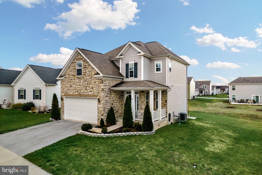 Prepare to fall in love!!!!  This 3 bedroom, 2.5 bath home is full of charm and loaded with upgrades.   Outside you are greeted with new landscaping including plants, edging and rubber mulch that extends to the back of the home.  The 2 story foyer is filled with natural light and leads you into a large living space and open kithen/dining room.  The powder room has been upgraded with a new sink and mirror and custom floating shelving.  The kitchen features granite countertops, tile backsplash, new faucet, additional pantry shelving and custom wood shelves in dining area.  Upstairs has been upgraded with fresh carpet, new vinyl floring in the laundry closet and bathroom #2, additional laundry shelving, new faucets in primary bathroom and bath #2, hardwood floor and custom shelving in primary bathroom, backsplash in primary bathroom.  The entire home has been repainted and has been upgraded with faux wood cordless blinds.  The two car garage has built in wood shelving for tons of storage and the unfinished basement with bathroom rough in gives the option to expand the homes living space.