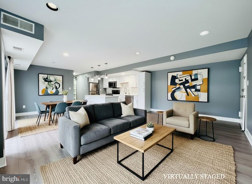 OPEN HOUSE TODAY BETWEEN 10 AM AND 12 PM! Discover this stunning, fully updated 2-bedroom condo in the highly desirable Bethesda Park community. This home has undergone a comprehensive floor-to-ceiling renovation that happened in 2020 for the open floor plan and 2022 for the bathroom that doubled in size, new flooring and freshly painted. Over $30,000 of renovation! The condo fees cover all utilities and 2 parking spaces for your convenience. The bright and open floor plan is accentuated by recessed lighting and showcases one of the largest bathrooms in the community. The gourmet kitchen is sure to impress, featuring stainless steel appliances, premium quartz countertops, a spacious island, contemporary white cabinetry, a designer backsplash, and custom pendant lighting. Abundant natural light streams through the sliding glass doors, leading to your private patio. Perfectly situated, this condo is close to both White Flint and Twinbrook Metro stations and just minutes away from shopping, dining, and entertainment options. Enjoy community amenities such as a pool, tennis courts, and tot-lots, with easy access to I-270 and I-495. Don't miss out on this exceptional opportunity—Unit #1, Legal Unit #425 is a must-see!