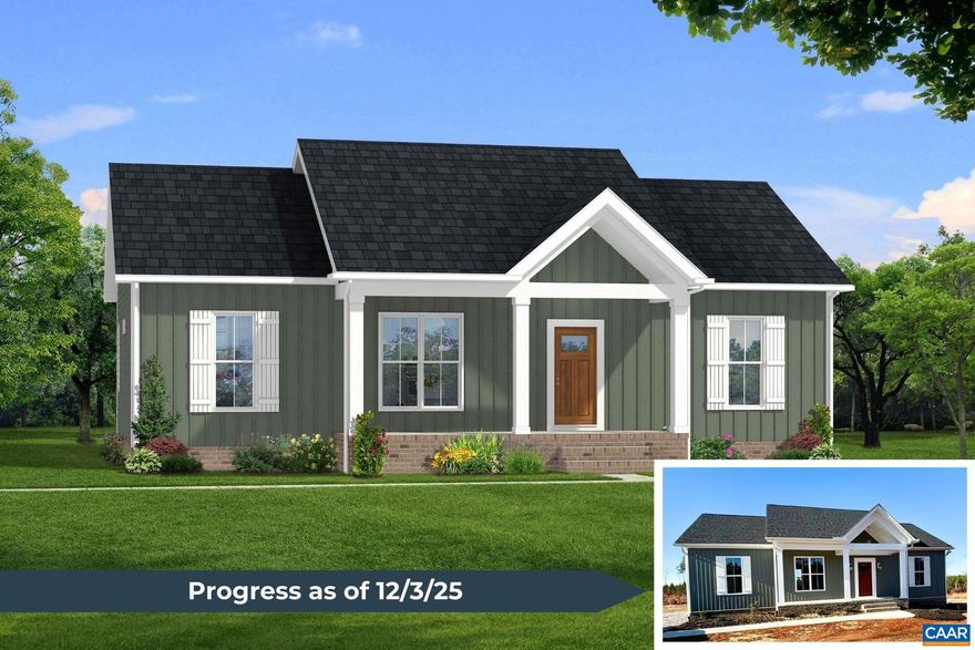 MOVE IN READY AND ALL APPLIANCES INCLUDED (ask for details)!What more could you ask for!?Your search ends here! Don't just walk, but run to seize the opportunity.. Perfectly tailored for first-time buyers or those seeking to downsize. The Laurel Creek by Rock River Homes offers a blend of comfort and charm that will captivate you from the moment you step inside. Featuring 3 bedrooms and 2 bathrooms, this home is thoughtfully designed with your utmost convenience in mind. Luxurious LVP flooring graces the living areas, while plush carpeting adds warmth to the bedrooms. The kitchen is a chef's delight, boasting sleek granite countertops and modern appliances that make cooking a pleasure. Offering a whole home generator as well, a rarity for sure! Step outside onto the broom-finished front porch and sidewalk, where you can soak in the serene surroundings and enjoy the tranquility of your 2.0-acre oasis. If privacy is what you crave, look no further ? this home is your perfect retreat. Nestled in the quaint community of Scottsville, just 45 minutes from Charlottesville and 18 minutes from Dillwyn, this location offers the best of both worlds.