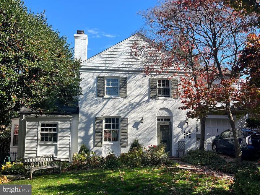 Tucked away in the heart of the desirable "Westbrook Neighborhood" (Westhaven), this four bedroom, three-and-one-half bath home is a private oasis featuring a pool set amongst lush, natural surroundings, a delightful terrace and pergola - perfect for dining al fresco, as well as a spacious stone patio among gardens, mature trees, and a pond. This classic, brick home boasts thoughtful details, such as crown moldings, hardwood floors, recessed lighting, and multiple skylights to take advantage of natural light. A dedicated foyer leads to the gracious, open-concept living and dining room featuring oversized bay window and a handsome fireplace. The sizable, eat-in kitchen enjoys a center island, stainless steel appliances, soaring vaulted ceilings with skylights, as well as rear deck access. An attached garage adjacent to the kitchen creates superb flow in the home. There is also a sun-filled study with a fireplace and first floor powder room. The primary bedroom features a walk-in closet and an en suite full bathroom with a separate bathtub and shower. There are two additional bedrooms, one full hall bathroom, and an attic above for additional storage. The expansive lower level features a family room, used as the fourth bedroom, a full bath, laundry, a private entrance/outdoor access, and a storage/bonus room with walk-in closets and built-in shelving. Other amenities include an attached driveway for private parking and a storage shed. 5309 Wriley Road is convenient to Friendship Heights with restaurants, shops and Metro. Spring Valley, the Capital Crescent Trail, and major transportation routes are close by. Neighbors adore the proximity to the Little Falls Swimming Club and the playground at Westbrook Elementary School.  Westbrook, Westland, and B-CC MCPS schools serve the neighborhood.