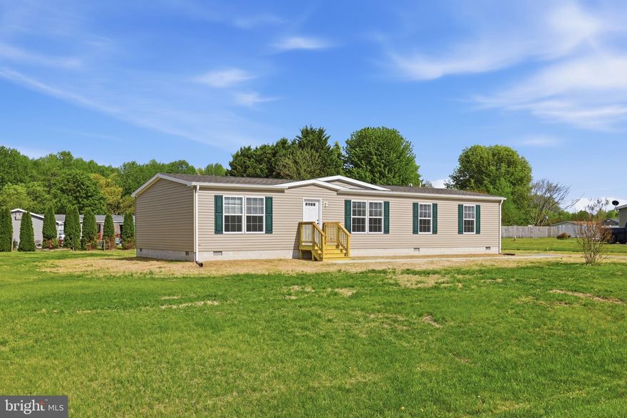 Welcome to this brand-new, never-lived-in three-bedroom, two-bath home offering approximately 1,600 square feet of modern, low-maintenance living. This is a rare opportunity to own new construction at an approachable price point—giving you peace of mind knowing the roof, systems, and major components are all brand new and built to last for years to come. Inside, the open-concept layout features a spacious living area, dedicated dining space, and an oversized kitchen island, complemented by stainless steel appliances and a gas stove perfect for everyday living and entertaining. A unique hidden walk-through pantry adds both charm and exceptional storage, while the private primary suite offers a large walk-in closet and a beautifully finished bathroom with double vanity and a tiled walk-in shower. Situated on over half an acre in Pine Ridge, you’ll enjoy the freedom to truly make this property your own. With a certified septic, private well, metered propane, and electric service through Delaware Electric Co-op, this home is designed for efficiency and long-term savings. Even better, it qualifies for all major financing options, making it an exceptional opportunity for buyers looking to secure a move-in-ready, worry-free home.