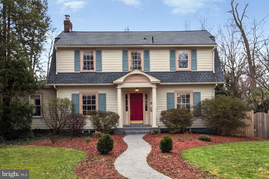 Located in sought-after North Woodside neighborhood, this beautiful corner lot 1920 s home offers 4 large bedrooms and 3.5 baths on 3 levels.  Boasting roughly 3,000 square feet, this center-hall Dutch colonial home offers the perfect layout for entertaining or family living.  The layout offers an eat-in kitchen as well as a mud room, formal dining, powder room, living room with wood-burning fireplace and dual French door entry in to den with bay window, 3 bedrooms on second level including a master suite with sun porch and balcony (also walk-up to attic with tons of storage), finished lower level with additional bedroom and en-suite bath, bonus family room as well as laundry and access to attached converted garage/storage.  New roof installed in 2016.  The lot offers tons of outdoor space on just over a quarter acre  lot with new fence.