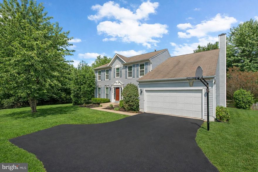 Don't miss this gorgeous colonial home at the end of a cul-de-sac in the very popular Hines Estates! This is a true FIVE bedroom home upstairs! Large primary bedroom with a walk in closet and ensuite bath! Primary bath boasts dual sinks, soaking tub & separate shower! Four other spacious bedrooms upstairs with another bath featuring dual sinks! Amazing main level with gorgeous hardwoods! Lovely study/ office with doors for privacy! Gorgeous light filled living and dining rooms both have crown molding in addition to the wood floors! Beautifully updated kitchen with stainless appliances, upgraded counters & cabinets,  double sink, center island, ceramic tile floors, pantry, pendant lights, table space and a convenient pass thru to the sunroom! Get cozy in the sunken living room with wood burning fireplace on those chilly nights! The sunroom is a DREAM with windows on three sides, two skylights, a ceiling fan & access to the spacious fully fenced backyard & stone patio with a pergola! The downstairs is an entertainer's dream with tons of space for a a friends gathering, a pool table and still have storage, as well as access to the fantastic backyard! This is the one you have been waiting for! Updates include: HVAC (lower 2019/ upper 2013), custom windows (2013/ addition 2019), gutter guard (2023), new hardwoods (2016), kitchen update including appliances (2017), sunroom & patio (2002), fence (2011). Great commuter location & still tucked away for privacy!