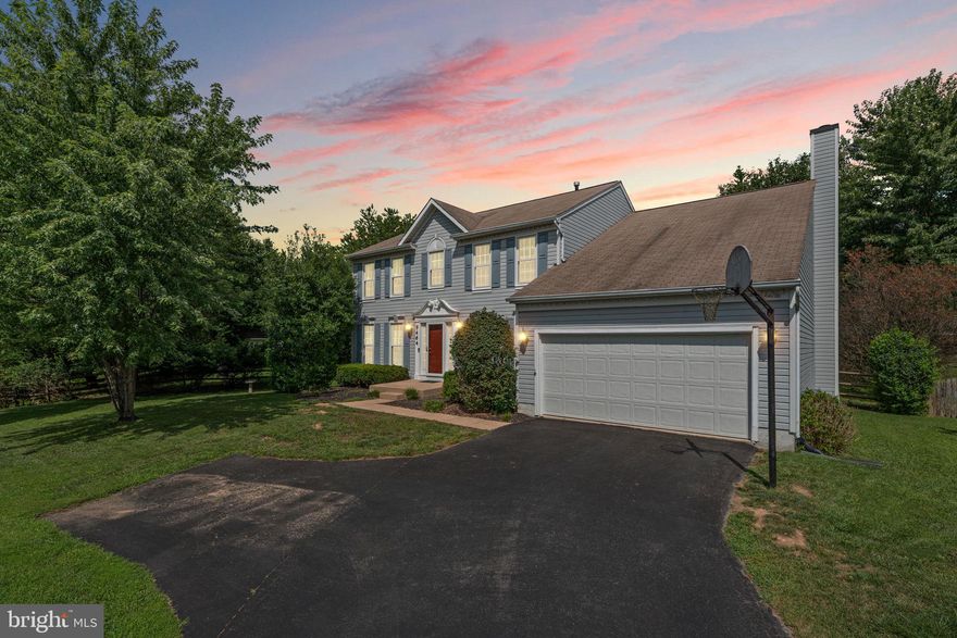 Don't miss this gorgeous colonial home at the end of a cul-de-sac in the very popular Hines Estates! This is a true FIVE bedroom home upstairs! Large primary bedroom with walk in closet and bath attached! Primary bath boasts dual sinks, soaking tub & separate shower! Four other spacious bedrooms upstairs with another bath featuring a dual sink! Amazing main level with gorgeous hardwoods! Lovely study/ )office with doors for privacy! Gorgeous light filled living and dining rooms both have crown molding in addition to the wood floors! Beautifully updated kitchen with stainless appliances, upgraded counters & cabinets,  double sink, center island, ceramic tile floors, pantry, pendant light, table space and a convenient pass thru to the sunroom! Get cozy in the sunken living room with wood burning fireplace on those chilly nights! The sunroom is a DREAM with windows on three sides, two skylights, a ceiling fan & access to the spacious fully fenced backyard & stone patio with a pergola! The downstairs is an entertainer's dream with tons of space for a a friends gathering, a pool table and still have storage, as well as access to the fantastic backyard! This is the one you have been waiting for! Updates include: HVAC (lower 2019/ upper 2013), custom windows (2013/ addition 2019), gutter guard (2023), new hardwoods (2016), kitchen update including appliances (2017), sunroom & patio (2002), fence (2011). Great commuter location & still tucked away for privacy!