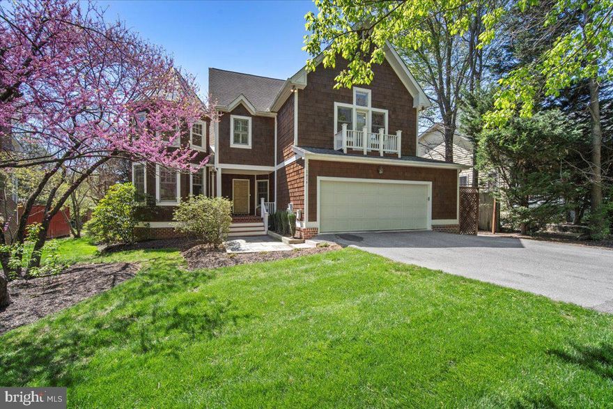 Nestled on the picturesque and discreet Cabin Rd, in the highly sought-after Cabin John neighborhood, this exquisite, meticulously maintained Victorian home showcases timeless elegance, thoughtful upgrades, and exceptional craftsmanship. Upon entering, a brilliant two-story foyer welcomes you to the home’s charming elegance. The formal living room set in the stunning Victorian turret is filled with natural light and two-story ceilings. A large office is also found at the front of the home, accentuating built in desks and beautiful French doors. The formal dining room features views of the private landscape, covered screened-in porch, and Trex deck. A completely renovated chef's kitchen is at the heart of the home -- featuring an expansive island, gas cooking, double ovens, luxury stainless steel appliances, and custom cabinetry. It seamlessly connects to the inviting family room, where a warm wood burning fireplace (one of two fireplaces) accentuates the space. From there, a large pantry/storage closet can be found at the entry to the oversized 2 car garage. The upper level is designed for both comfort and style. The completely renovated primary bedroom highlights vaulted ceilings, a Juliet balcony, and walk-in closets. The ensuite features dual vanities, a spa-like soaking tub, a stand-in shower with sleek glass doors, and custom cabinetry. Three generously sized bedrooms, laundry closet and an exquisitely updated full bath complete this level. The walk-out lower level offers a sprawling recreation room, a versatile bonus space—ideal for a home gym, wet bar, and a private au pair suite with a gorgeous full bath. Plus, there's ample storage to keep everything organized. The home is fully equipped with a whole home generator and solar panels that provide significant savings on power. Ideally situated in the heart of Cabin John on the same street as hiking and biking trails, this home offers unparalleled access to all the shopping, dining and entertainment found in Downtown Bethesda, C & O Canal, Glen Echo, and Georgetown. Minutes from access to the C & O Canal and major commuter routes, this exceptional home is rare—don't miss your chance to make it yours!