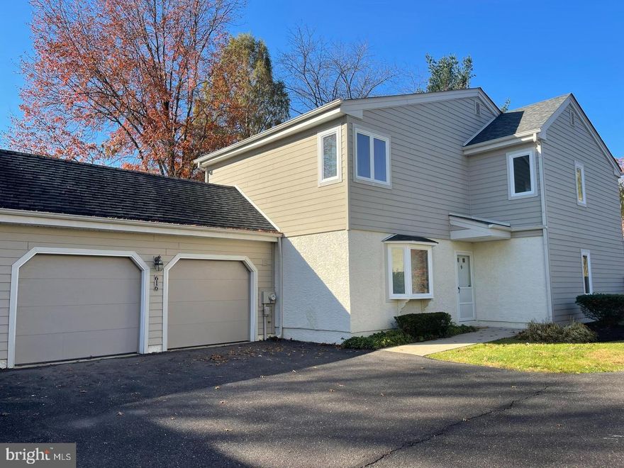 Walk to downtown Doylestown from this spacious end-unit townhouse that feels like a single home!  Relax on your screened-in back porch and enjoy the views in your private backyard with beautiful willow tree and pond.  A huge two-car garage is your only connection to the neighboring unit.  The bright kitchen with ample counter space flows into a large living/dining room with sliding door to back porch. Sunny office with a bay window on the 1st Floor is perfect for working at home or as a family room, and has access to the laundry room, powder room and garage.  Upstairs, the main bedroom has a huge walk-in closet and ensuite bath, while the two additional bedrooms, with fresh carpeting and large closets, share a large hall bath.  The highly desirable Westwyk community offers a beautiful pool and clubhouse! Owner pays the association fee, which covers sewer, landscaping, snow removal and trash.