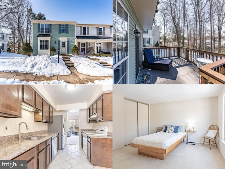 *Open Houses: 5-7 PM Friday, February 6 | 1-3 PM Saturday, February 7 | 1-4 PM Sunday, February 8.*
Nestled in a peaceful, wooded setting within sought-after Burke Centre, this three-level end-unit townhome offers an ideal entry point into one of Fairfax County’s most established and amenity-rich communities. With a smart, functional floor plan, abundant natural light, and a prime location, this home presents a fantastic opportunity to build equity while making it your own.

The main level welcomes you with a generously sized eat-in kitchen, where oversized windows flood the space with morning sunlight—perfect for casual meals, homework time, or your daily coffee routine. The bright and inviting family room features dramatic floor-to-ceiling windows and sliding glass doors that open to a deck overlooking serene wooded views, creating a seamless indoor-outdoor living experience. A convenient powder room completes this level.

Upstairs, the second level offers a comfortable primary bedroom with a private ensuite bath, along with two additional bedrooms and a full hall bathroom—ideal for guests, a home office, or growing households. A large attic provides exceptional storage space rarely found in townhome living.

The finished walkout lower level adds even more flexibility, with a spacious rec room and sliding glass doors leading to a fully fenced backyard—perfect for outdoor entertaining, pets, or play. A bonus room offers endless possibilities as a home office, guest space, or home gym, while a convenient half bath completes this level.

Enjoy all that Burke Centre has to offer, including multiple pools, clubhouses, tennis and basketball courts, playgrounds, and miles of scenic walking and biking trails woven throughout the community. Ideally located just moments from shopping, dining, commuter routes, the Burke VRE and other public transportation, this home combines convenience, lifestyle, and long-term value.

A wonderful opportunity for buyers seeking an affordable entry into Burke with the chance to personalize and update over time—this is one you won’t want to miss.