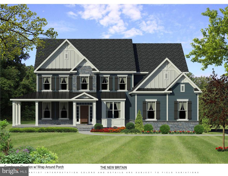 Fall in Love with the New Britain Farmhouse
Discover a home designed to inspire today and elevate your lifestyle for years to come. The New Britain Farmhouse blends timeless architecture with magnificent interior spaces and thoughtfully curated standard features you’ll truly appreciate.
Choose from three stunning new home designs, each expertly crafted and loaded with upscale amenities that turn everyday living into something extraordinary.
Highlights include:
Vaulted ceilings and open-concept layouts filled with natural light
Expansive windows throughout for bright, airy living spaces
Cozy gas fireplace anchoring the great room
Elegant two-panel interior doors and rich hardwood flooring
Designer quartz kitchen islands perfect for gathering and entertaining
Premium stainless steel appliance package, including gas cooktop and double oven
Century kitchen cabinetry with 42” upper cabinets and inviting breakfast area
First-floor study ideal for work-from-home or flexible living
9-foot ceilings on the first floor for an open, spacious feel
Luxurious main bedroom suites available on the first or second floor
2x6 exterior framing for superior insulation and comfort
30-year architectural roof shingles with ridge venting for lasting durability
This isn’t just a house—it’s the home your future lifestyle deserves.