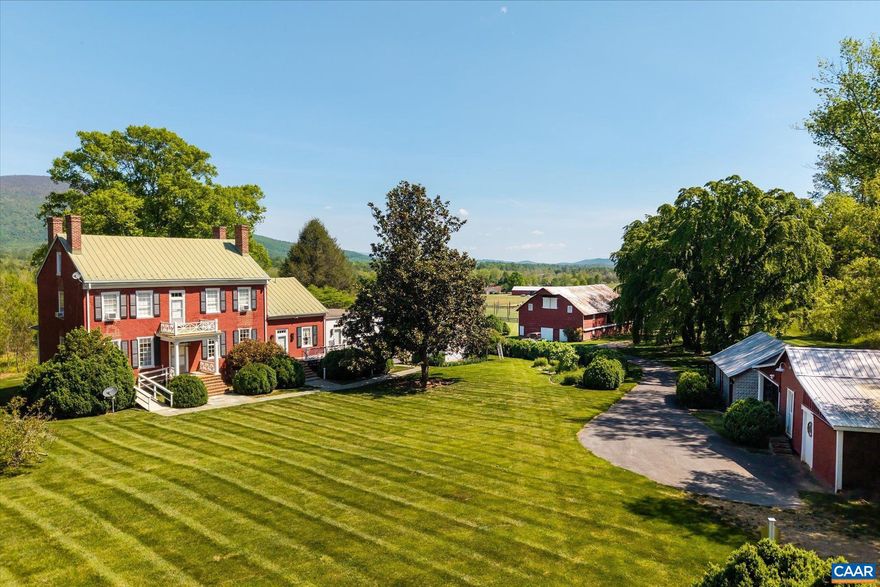 Glenthorne Farm (c. 1809) is a Federal Style masterpiece in the heart of the Rockfish Valley. This 181-acre estate seamlessly blends historic elegance with modern conveniences and fiber-optic internet. Anchored by original heart pine floors, refined proportions, 10ft+ ceilings, impeccable property maintenance, and stylish upgrades combine for truly comfortable country living. The property offers sweeping and majestic Blue Ridge Mountain views, plush grass and hay fields, with Glenthorne Stream flowing through the interior of the property with frontage along the South Fork of the Rockfish River. Recreation enthusiasts will enjoy the marked hiking and riding trails, proximity to Wintergreen Resort, and easy access to area attractions. A charming and modernized 1BR 1BA cottage sits privately behind the main house. The property is also perfectly positioned for viticulture, an equestrian center, or a first-class event venue. Glenthorne Farm is a fantastic Virginia farmhouse legacy awaiting its next chapter.,Wood Cabinets