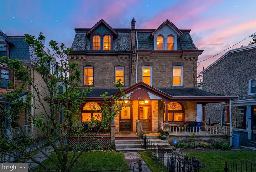 Welcome to this stunning Victorian triplex in the heart of Roxborough, offering timeless architectural charm, thoughtful updates, and strong investment potential. Sitting on a deep lot, spanning approximately 2,964 square feet of living space, this historically designated property showcases original architectural details and classic craftsmanship rarely found today - including a distinctive mansard roof, beautiful stained-glass windows, wrought iron fencing, and a welcoming covered front porch with Trex decking. Lovingly maintained over 30 years of ownership, the home reflects pride of care throughout. The first-floor unit, with 10' ceiling height, features 2 bedrooms and 1 full bath. The second and third-floor units each offer 1 bedroom and 1 full bath - ideal for maximizing rental income or accommodating an owner-occupant seeking supplemental income. Recent improvements provide peace of mind and modern comfort, including: new kitchen and bath in the third-floor unit (2020), new flooring and carpeting (2020), new appliances in all units (2020–2022), and a new roof (2022). An unfinished basement offers ample storage space and convenient utility access. Perfectly positioned, the property is just minutes from local favorites like Bob's Diner, Flying Sowth Coffee, White Yak Restaurant, and the iconic Dalessandro's Steaks. Fitness and daily conveniences are nearby, including Planet Fitness, CVS and Target. The home also enjoys close proximity to Thomas Jefferson University and Philadelphia College of Osteopathic Medicine (PCOM), making it especially attractive for student and faculty rental demand. Outdoor enthusiasts will appreciate easy access to the scenic trails and natural beauty of Wissahickon Valley Park, as well as Gorgas Park. Whether you’re an investor seeking a well-maintained, income-producing property or an owner-occupant looking for character, versatility, and long-term value, this rare Victorian triplex presents an exceptional opportunity in one of Roxborough’s most desirable and convenient locations. Listing agent is related to the seller. See Agent Remarks for lease information.
