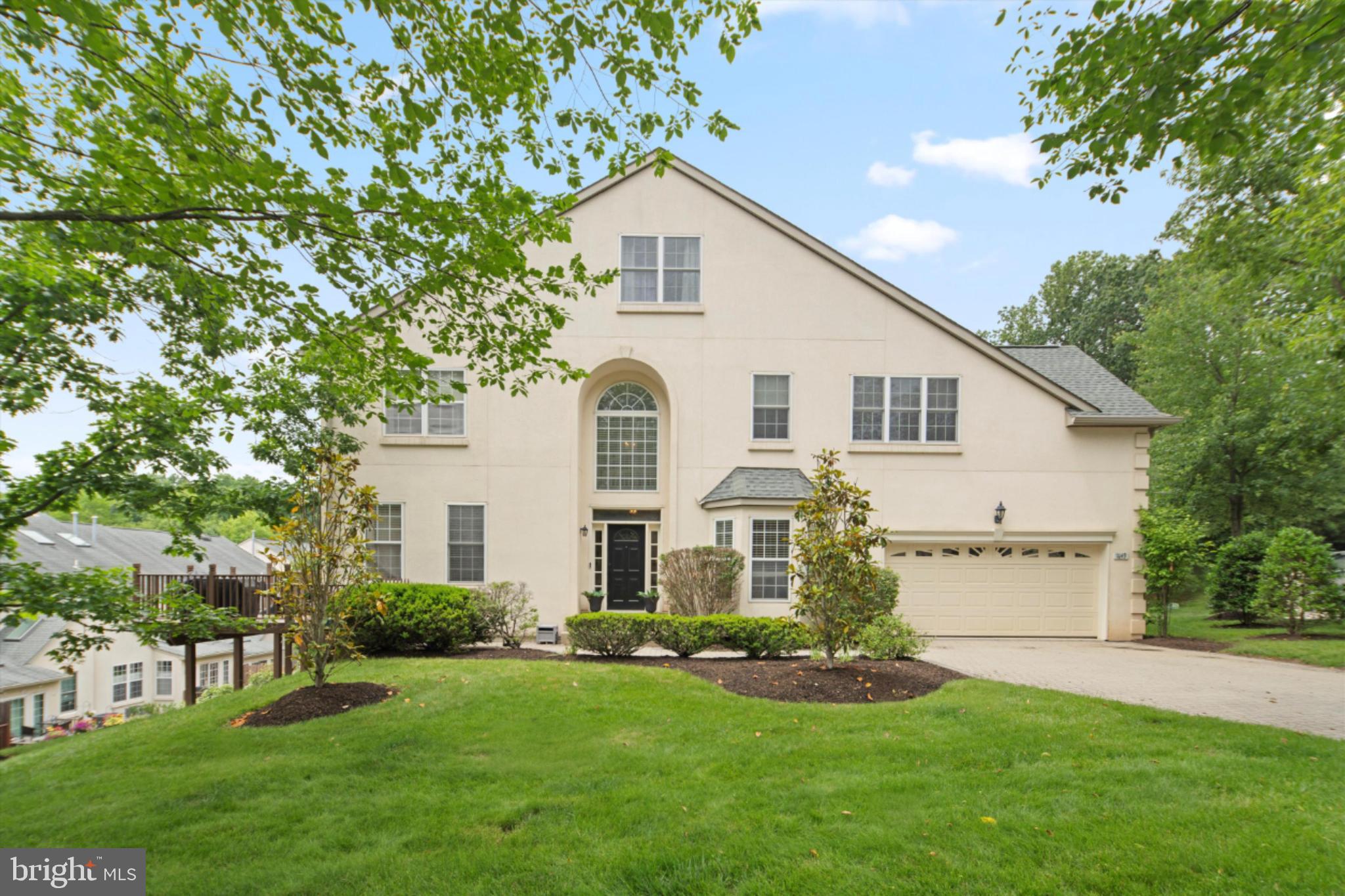 Welcome to 1149 Brians Way, a light-filled and sophisticated end-unit townhome offering four finished levels of luxurious living space. Nestled in the highly sought-after community of The Woods at Wayne, this home perfectly combines a peaceful, low-maintenance lifestyle with unmatched convenience and accessibility. Just minutes from vibrant downtown Wayne, St. Davids Golf Club, King of Prussia, Valley Forge National Park, and major commuter routes, this property is truly a rare find.
Step inside to be greeted by a two-story foyer featuring gleaming hardwood floors that extend throughout the main level. Adjacent to the foyer, the elegant dining room boasts a bay window, crown moldings, and chair rail details, making it ideal for intimate dinners or festive gatherings. The expansive living room is bathed in natural light, with soaring two-story ceilings, a striking wall of windows, and a cozy gas fireplace. Sliding glass doors lead to a private deck, perfect for savoring your morning coffee or unwinding with a glass of wine.
The gourmet eat-in features an island, quartz countertops, a custom tiled backsplash, a 5-burner gas range, a double oven, a farmhouse sink, and stainless-steel refrigerator and dishwasher and a built-in microwave. Convenient access to the 2-car garage from the kitchen adds to the home’s functionality, simplifying daily routines.
The second level is home to the spacious primary bedroom suite, complete with a sitting area, a two-sided gas fireplace, and two closets, one of which is a large walk-in. The tranquil en suite bathroom includes a double vanity, a jetted soaking tub, and a separate glass-enclosed shower with a built-in bench. Two additional bedrooms with ample closet space and a full hall bathroom complete this level.
The third-floor loft offers versatile living space and is currently configured as a 4th bedroom. With its vaulted ceiling, skylights, walk-in closet, and full bathroom, this area is perfect for guests, a home office, or a private retreat. The finished lower level adds even more space to enjoy, featuring a cozy family room with a gas fireplace flanked by built-ins, and walk-out access to a patio. The unfinished section provides abundant storage options.
Whether you’re downsizing or searching for a home that offers effortless living, 1149 Brians Way delivers it all. Its unparalleled location ensures easy access to premier shopping, dining, parks, golf, and major routes such as 202, 30 (Lancaster Ave), the PA Turnpike, 76, and 476. Don’t miss the chance to call this extraordinary property your home!