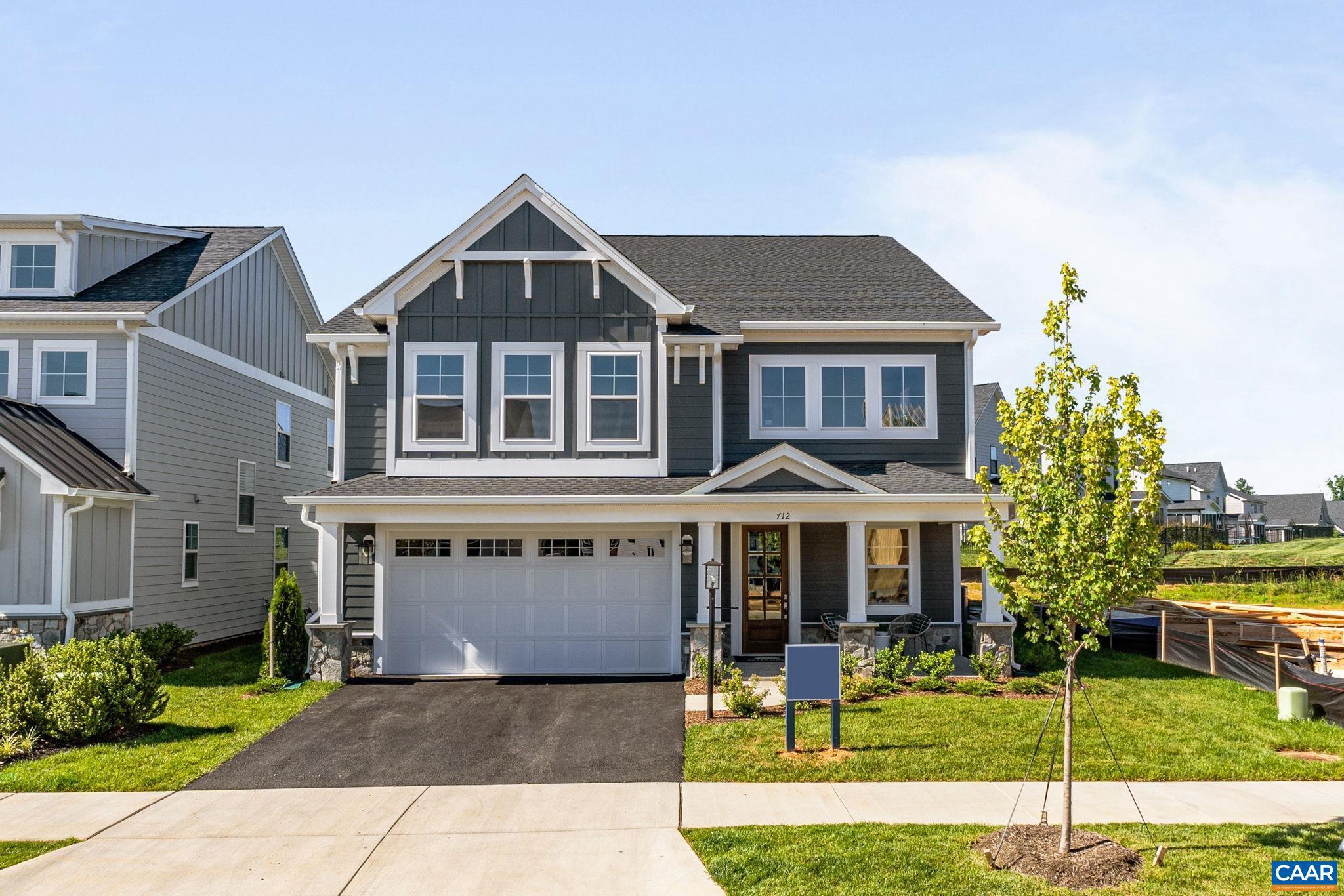 The Marigold is a brand-new floor plan available to build from the ground up in Belvedere, with an estimated build time of 8?10 months. Designed with extra room where it counts, this plan features generously sized bedrooms, each with its own walk-in closet. The main level includes an open layout with an L-shaped kitchen, plenty of cabinet and counter space, a walk-in pantry, and a large center island. You?ll also find a covered porch, pocket office, mudroom, and half bath. Upstairs, a flexible loft area can remain open or be converted into a fourth bedroom with a full bath. The primary suite is nearly 18'x20' with a walk-in closet measuring approximately 17'x15'. Two additional bedrooms, a split-layout hall bath, laundry room, and two linen closets complete the second floor. A third-level loft with an additional bedroom and bath is also available. The home is built on an unfinished walkout basement. Belvedere offers community green spaces, access to the Rivanna Trail, the nearby SOCA Fieldhouse, a dog park, and multiple playgrounds. Pricing varies by elevation. Lot premiums may apply. Photos are of a similar home and may show optional features.,Granite Counter,Maple Cabinets,Painted Cabinets,White Cabinets,Wood Cabinets,Fireplace in Family Room