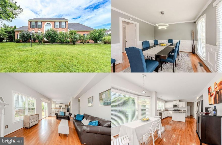 GORGEOUS HOME with over 4,300 finished square feet of living space in the highly desirable Ashburn Village community—just minutes from the Dulles Toll Road, schools, premier shopping, and the vibrant One Loudoun Town Center! This stunning 4 bedroom, 3.5 bath brick-front home features a side-load two-car garage and a wonderfully light, bright, and cheerful floor plan. ****** A grand two story foyer with Palladian window above welcomes you as gleaming hardwood flooring flows into the formal dining room on the right. To the left, enjoy the unique side conservatory/sunroom with a soaring vaulted ceiling with skylights and walls of windows just off the living room—perfect for relaxing or entertaining. The gourmet kitchen boasts granite countertops, an abundance of white cabinetry, stainless steel appliances, a center island with bar stool seating, and a breakfast room with a large bay window that is perfect for daily dining. Step down into the family room featuring a cozy fireplace or step out the sliding glass doors opening to the rear deck and fenced backyard—ideal for year-round grilling and outdoor fun! The yard also offers a mature fig tree, blackberry bushes, and other naturally grown treasures. Back inside, a powder room with granite topped vanity and a laundry/mudroom with custom built-ins that opens to the oversized garage rounds out the main level. ****** Hardwood flooring continues upstairs and into the luxurious primary suite boasting a stunning cathedral ceiling with lighted ceiling fan, sitting area, and two walk-in closets including a massive 20' x 10' walk-in closet. The spa-like ensuite bath features a granite topped dual sink vanity, a soaking tub, separate shower, and linen closet. Three additional bedrooms each with lighted ceiling fans are generously sized and share easy access to the upgraded hall bath also featuring a dual sink vanity topped in granite. ****** The fully finished lower level has plenty of space for games, media, exercise, and relaxation with a recreation room, wet-bar area with an additional refrigerator, and a game/playroom with custom built-in bench. A versatile den and a 3rd full bath add convenience, while an unfinished storage area with loads of shelving provides plenty of storage solutions. ****** Ashburn Village is known for its incredible amenities, including: Four recreation centers and five swimming pools (four outdoor, one indoor), tennis, basketball, and pickleball courts, plus playgrounds and sports fields, and over 17 miles of walking trails, serene ponds, lakes, pollinator gardens, and green open spaces. The Ashburn Village Sports Pavilion features 32,000 square feet of fitness facilities, an indoor pool, gymnasium, and more. For those seeking a spectacular home that combines sophistication, comfort, and convenience, in a stellar location, your dream home awaits!