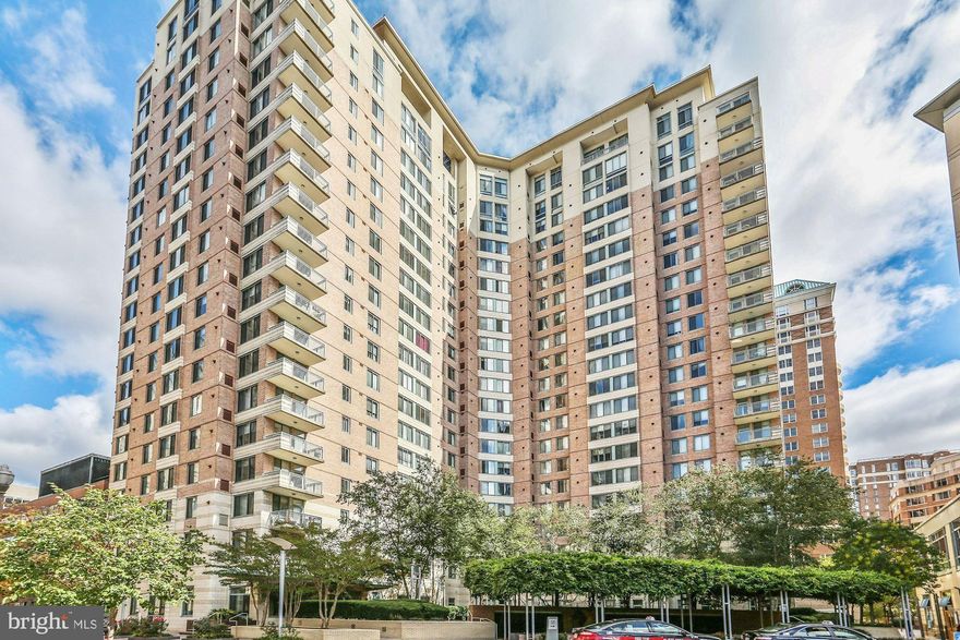 This beautiful condo comes with a rare large private outdoor patio - perfect for entertaining,  sunbathing and gardening.   The layout is designed with a primary bedroom plus guest room/office, beautiful new hardwood floors, gourmet kitchen and gas fireplace.  Enjoy reserved underground parking, community pool, front desk concierge, exercise facility - all set in the heart of Ballston, just steps to the Metro, Ballston Common shopping, restaurants and more!  The private outdoor space is approximately 350 square feet and unlike anything else you will find in Ballston.