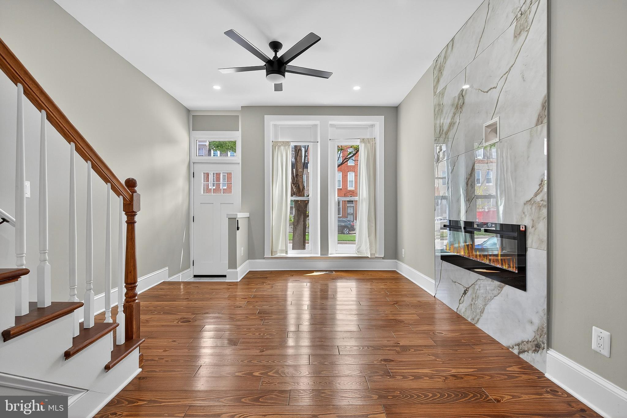 Welcome to your new home! This stunning, newly renovated property offers the perfect blend of modern luxury and urban convenience. Spanning three spacious levels, this residence boasts a bright and airy open floor concept, perfect for both entertaining and everyday living.
As you step inside, you'll be greeted by beautiful hardwood floors that flow seamlessly throughout the entire home. The main level features a chef's kitchen, complete with exquisite granite countertops and custom finishes, that opens up to the rest of the living space. Recessed lighting adds a touch of sophistication and warmth to every room.
The home offers four generously sized bedrooms and 3.5 luxurious bathrooms. The master suite is a true retreat, featuring a custom-made double vanity that exudes elegance and style. Every detail has been carefully considered to provide the utmost comfort and quality.
Located in a prime location, you'll find yourself nestled in between the scenic Druid Hill Park and Gwynns Falls Leakin Park With close proximity to I-83, your commute will be a breeze, connecting you to all the city has to offer. This is more than just a house; it's a lifestyle. Don't miss your chance to own this exceptional property. Schedule your showing today.