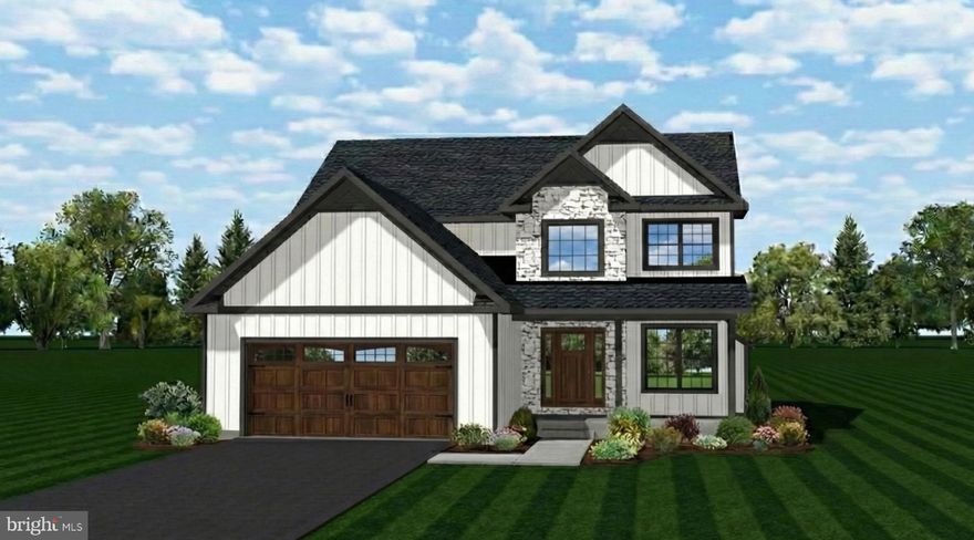 Home to be built - S Gerald Musser Custom Built home Builder - Choose or customize one of his many plans or bring your own plans@ The "Aspen" Can be built on any lot of your choice. Photo is a representation of what can be built. This open floor plan features a first floor primary bedroom with his and hers walk in closets, primary bath, vaulted family room ceiling with impressive open staircase. You have the option of a 4th bedroom or loft area that would overlook the great room area below. Custom kitchen is standard with this builder. Full poured concrete basement and 2 car garage included. THIS IS A REPRESENTATION OF A HOME THAT CAN BE BUILT FOR YOU. IT IS NOT CURRENTLY CONSTRUCTED. List pricing includes base lot and full basement. Taxes are estimated