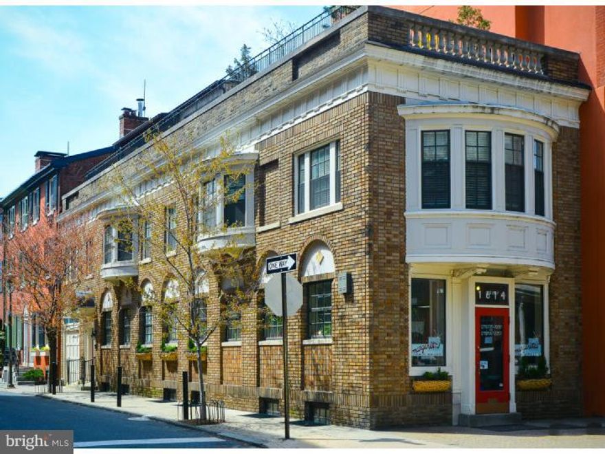 1614 Spruce a/k/a 304 S. Smedley St. is an utterly unique Rittenhouse Square Area jewel which offers approximately 4000 square feet of residential and commercial space in a gorgeous historically certified building with garage parking and huge roofdeck.  Situated at the corner of Spruce and Smedley, the 960 sf storefront at 1614 Spruce is currently occupied by a hair salon (Margarita), which may stay, or the space may be utilized for an owner-occupant business, rental space, or reincorporated into the residence.  The residential space at 304 S. Smedley has a separate entrance, next to the one-car garage.  The second floor has an incredibly spacious horizontal floor plan with a wall of windows along Smedley, cook"s kitchen w/ skylight, open living/dining area w/ custom built-ins & storage space, recessed lighting, full bath w/ shower & claw-foot tub, multiple bay windows & skylights, and 2 bedrooms, one with fireplace and bay window overlooking Spruce Street.  The third floor has a window-filled den/bedroom leading to a huge private rooftop deck with stunning Center City views.  The lower level is an open palette for your imagination: fully finished with laundry/office area and three rooms w/ ceramic tile floors.  Property has 3-zoned AC and hot water baseboard heating, oak hardwood floors, a fa ade like no other, and has been extremely well maintained.  This mixed-use property offers opportunities like few others in Rittenhouse Square.