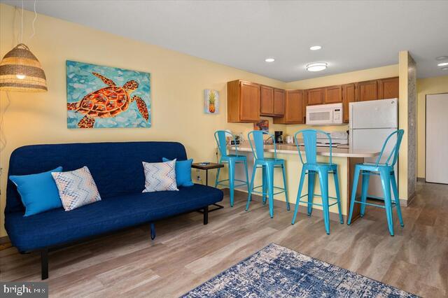 Welcome to your slice of paradise in the heart of Ocean City! This bright and inviting
efficiency condo is the perfect coastal escape—ideal as a personal getaway, vacation
rental, or low-maintenance beach investment. Step inside to discover a thoughtfully designed space featuring updated flooring and laundry center (2022) and a freshly painted interior that radiates coastal charm. The full-size kitchen is equipped with everything you need: electric range, microwave, full-size refrigerator, dishwasher, and a new laundry center—a rare and welcome convenience in an efficiency unit. Comfortable sleeping arrangements include a full-size Murphy bed and a double futon, allowing you to maximize space without sacrificing comfort. The updated bathroom boasts a modern vanity and mirror, giving it a fresh, stylish feel. What truly sets this unit apart? Two dedicated parking spaces—a premium perk in this popular area—and an abundance of natural light that makes the whole space feel
open and welcoming. Located just a 3-5 minute walk to the beach, and steps from Jet Ski rentals, fishing
charters, and Ocean City’s iconic boardwalk fun. Only 10 blocks from the Convention Center, you’re perfectly positioned to enjoy everything this vibrant beach town has to
offer. Whether you're sipping coffee as the sun rises or heading out for a day of adventure, this condo is your perfect home base.
Affordable. Adorable. Ocean City living at its best.