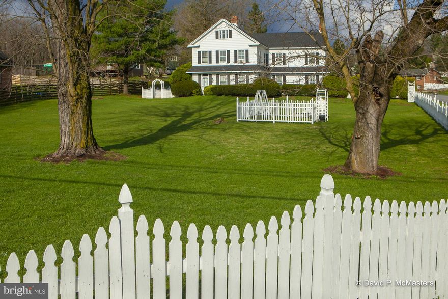 Circa 1859 Farm House  It's a charmer.   Highly attractive  Renovated.  Immaculate.  Impeccably  maintained.  FURNISHINGS INCLUDED.  HIGH SPEED INTERNET WORK FROM HOME. Large Private corner lot.   Handy location for commuters, 15  Minutes to MARC Commuter train to DC.   4 Bedrooms, 3 full baths.  Lots of amenities.  Hardwood floors,  ceramic tile, gourmet kitchen, granite counters, 3 working fireplaces   Out door play deck,  swing and sitting area fenced. This modernization and renovation of a mid 19th century home is the best. It looks absolutely gorgeous both outside and inside.   PLEASE VIEW OUR VIRTUAL TOUR . There are also lots of documents as well.  Classic, comfortable, move in ready.