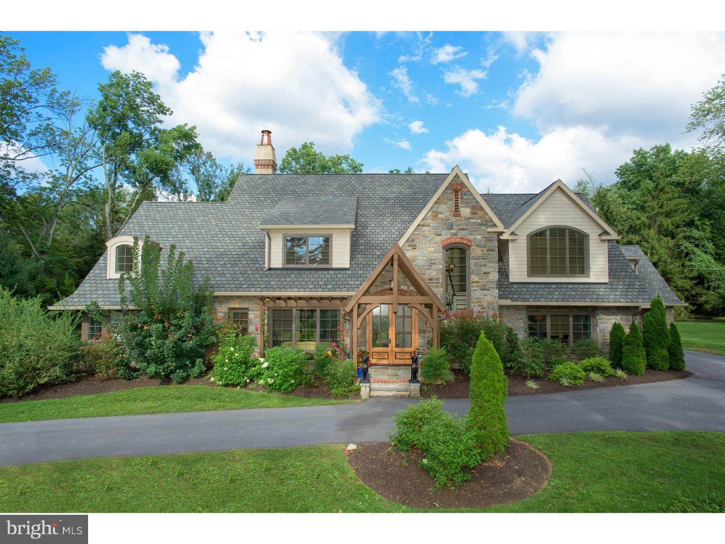 Stunning custom designed and masterfully crafted by Certified Sustainable Builder, William Felton. Situated on a gorgeous 1 1/3 acre home site with mature trees, estate fencing and abundant plantings. Some special features include gourmet kitchen with Thermador appliance package, 3 star energy rating, 8 zone radiant heat throughout first floor including garage. High efficiency gas heat on second floor, custom hardwood front and garage doors. Red Oak wide plank hardwood flooring throughout first floor, rear stairs to 2nd floor family room and walk up stairs to large floored attic, The second level features a convenient bonus room ideal for expanded family space or as an all purpose room or spacious office. An ideal First floor master suite offers his and her baths and generous closets. With access from the Great Room and Kitchen with park like views. Three additional guest or family bedrooms each with en-suite baths.
