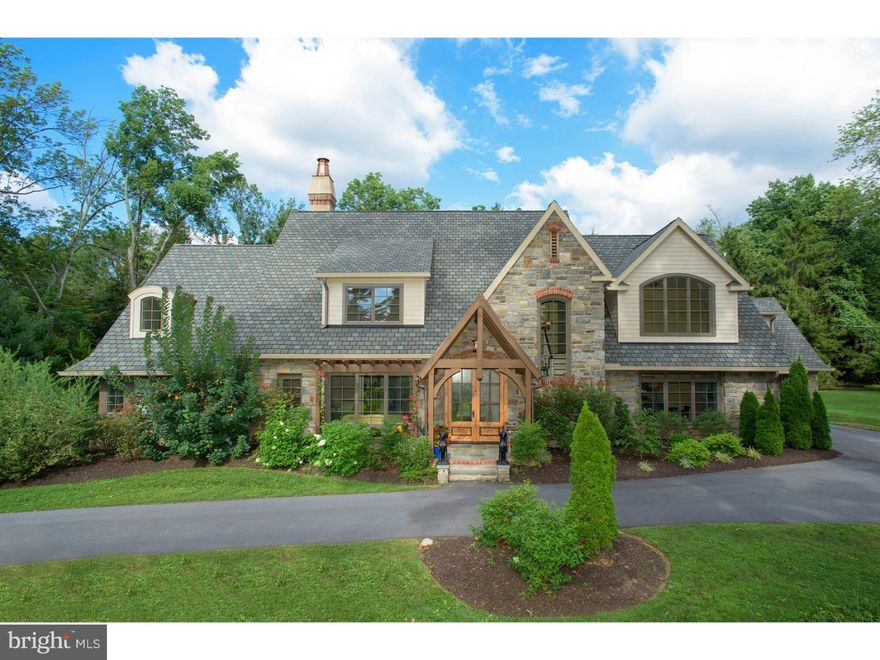 Stunning custom designed and masterfully crafted by Certified Sustainable Builder, William Felton. Situated on a gorgeous 1 1/3 acre home site with mature trees, estate fencing and abundant plantings. Some special features include gourmet kitchen with Thermador appliance package, 3 star energy rating, 8 zone radiant heat throughout first floor including garage.  High efficiency  gas heat on second floor, custom hardwood front and garage doors. Red Oak wide plank hardwood flooring throughout first floor, rear stairs to 2nd floor family room and walk up stairs to large floored attic,  The  second level features a convenient  bonus room ideal for expanded family space or as an all purpose room or spacious office. An ideal First floor master suite offers his and her baths and generous closets.  With access from the Great Room and Kitchen with park like views. Three additional guest or family bedrooms each with en-suite baths.