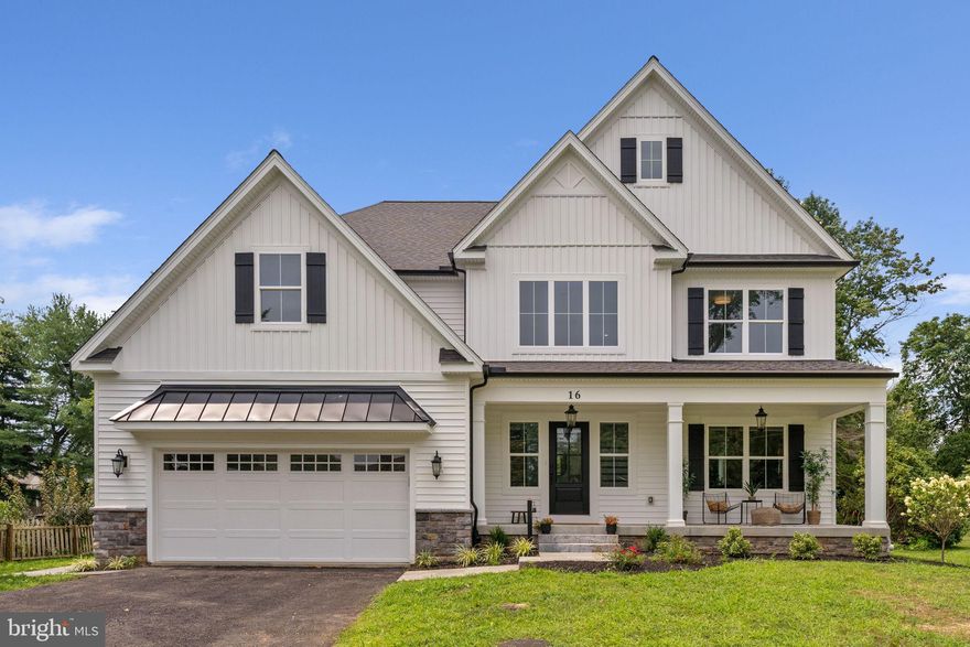 Welcome to 16 Lloyd Avenue! This stunning brand-new two-story Colonial combines classic elegance with modern amenities, offering a perfect blend of style and comfort. As you approach the house, you’ll be greeted by a charming exterior and a spacious two-car garage, providing ample room for both vehicles and storage. Step inside the two-story foyer, where natural light floods the space, creating a warm and inviting atmosphere. The first floor boasts beautiful hardwood floors throughout, setting a sophisticated tone for the home. To your right, the formal living room, adorned with elegant crown molding, offers a perfect setting for entertaining guests. Continuing through to the formal dining room, you’ll notice the elegant wainscoting, crown molding, a wet bar, and a beverage refrigerator, making it ideal for hosting dinner parties. The heart of the home is the gourmet kitchen, a chef’s paradise featuring marble countertops, 
large island with seating, stainless steel appliances, a subway tile backsplash, and GE Monogram Pro Series oven with gas cooktop. The spacious pantry provides plenty of storage. Adjacent to the kitchen, the breakfast area, with sliding glass door to the beautifully hardscaped patio and a flat backyard, opens to the family room to create a warm, inviting space for gatherings. The family room’s gas fireplace, with shiplap detailing and a mantle, adds a cozy touch. The first floor is completed by a functional mudroom with custom cubbies, a large coat closet, a half bathroom, and convenient access to the two-car garage. Head upstairs to find the luxurious primary bedroom suite. This serene retreat features a tray ceiling, recessed lighting, and two spacious walk-in closets. The en suite bathroom is a spa-like oasis with dual vanities, a
free-standing soaking tub, a step-in shower with tile surround, a bench seat, a glass enclosure, a private water closet, and ample custom cabinetry for all your storage needs. The second floor also includes a junior suite with a private full bathroom, featuring a large single vanity and a step-in shower with a glass door. Two additional bedrooms share a well-appointed hall bathroom with a double vanity and a tub/shower combination. The conveniently located laundry room, complete with cabinetry and a wash sink, makes household chores a breeze. The unfinished basement, with egress and rough plumbing for a full bathroom, offers endless possibilities. Whether you envision it as additional living space or storage, the choice is yours. For efficiency, this home is equipped with two zone HVAC. Living in this home means enjoying the best of Malvern. Walk downtown to local favorites like The Buttery, Alba, and Anthony’s, or
take advantage of the SEPTA trains for easy access to Philadelphia or New York. Plus, you’ll be
part of the award-winning Great Valley School District, ensuring a top-notch education. This exceptional home combines timeless design with contemporary conveniences, making it the perfect choice for discerning buyers.