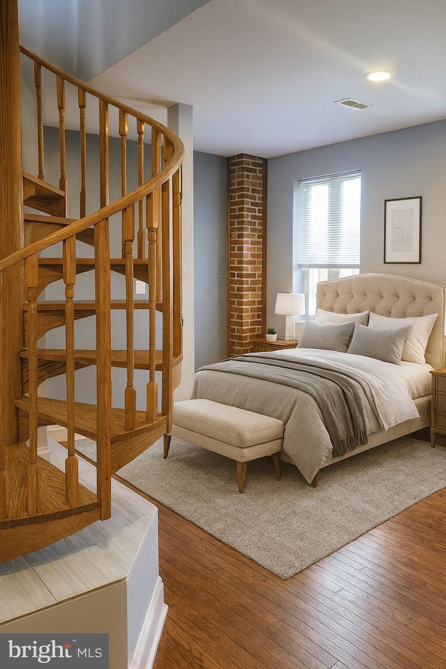 3 Bedroom 3 Bath compromising 2nd and 3rd Floor and a Rooftop Deck.