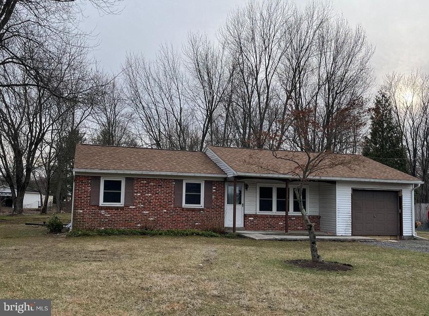 Located on Durham Road in Plumstead Twp., this lovely ranch home has been completely renovated.   New kitchen and appliances, new bathroom, refinished hardwood floors, new paint, new garage floor, on-site laundry and (when weather permits) a newly paved driveway!   You won't want to miss out on  this 3 bedroom, 1 bath home in the Central Bucks School District! Dog friendly.