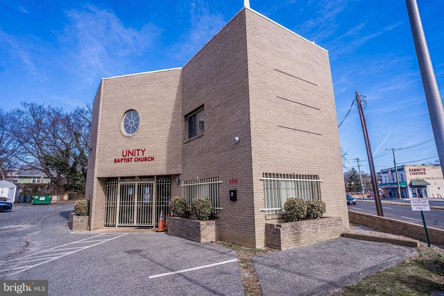 Located at the corner of Bladensburg Road and Evarts Street, this property is improved by an active, existing Church. Brick construction containing 7,948 SF on .36 acres +/-. The seating capacity in the is approximately 186. There are 18 parking spaces and off street parking is also available. The property carries a MU-04 Zoning classification and R-1-B Zoning classification. Property is being sold "as is", buyer to do their own due diligence. Property appraised above list price. The possibilities are endless. 

There is walk score of 73, bike score of 50, and transit score of 52. There are bus lines within less than .5 miles. The Shops at Dakota Crossing conveniently located less than 2 miles which includes many retail outlets such as Costco, Starbucks, Lowes, Pet Smart, Chick-Fil--A, and more...

The nearest commercial airport is Reagan National Airport and is located within 9.2 miles of the property.