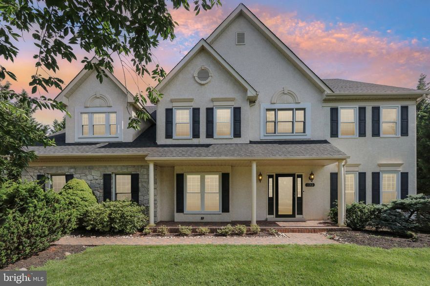 Welcome to this beautifully updated estate-style home in the desirable Montgomery Lea neighborhood, located within the award-winning North Penn School District. This spacious residence offers 5 bedrooms and 4.5 bathrooms, including a luxurious primary suite with a custom walk-in closet, dual vanity, soaking tub, and rain shower. Additional highlights include a secondary bedroom with it's own ensuite bath, plus two additional bedrooms that share a full bath (one bedroom has direct access in addition to hallway access). The main level features a versatile room ideal for a home office or playroom, along with gleaming hardwood floors. The gourmet kitchen features granite countertops, an oversized island, and 42" cabinetry, all centered around a dramatic grand staircase. Upstairs and in the finished walk-out basement, you’ll find updated luxury vinyl plank flooring. The basement is perfect for entertaining or relaxing, complete with a fireplace, wet bar, a fifth bedroom with it's own ensuite. Enjoy outdoor living year-round with a heated saltwater pool, a four-season hot tub, a large 400 square foot covered deck with retractable walls, and a fenced-in yard. Major system updates include a newer roof (2021), Carrier HVAC system (2021), and newer windows. Natural gas, a 3-car garage, a storage shed, and ample storage throughout add everyday convenience. A whole home Generac generator is also included. Ideally located near parks, public transportation, major highways, and an abundance of shopping and dining options, this home offers the perfect blend of comfort, space, and location in a peaceful, well-maintained neighborhood.