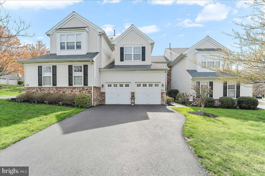 Welcome to 854 Hinchley Run, a beautifully updated and meticulously maintained 3-bedroom, 2.5-bathroom home nestled in the tranquil Green Lane Village community of West Chester. This colonial-style townhouse offers 3,110 square feet of living space, providing ample room for comfortable living and entertaining. As you approach the property, you'll be greeted by a beautifully landscaped front entry and a spacious driveway with plenty of parking. The attached two-car garage adds convenience and additional storage space. Upon entering, the foyer leads into a spacious living room featuring a new dual-sided gas fireplace, creating a warm and inviting atmosphere. Adjacent to the living room is the dining room, offering plenty of space to host holiday meals and gatherings. The kitchen is a chef's delight, equipped with spacious cabinets, granite countertops, stainless steel appliances, and an island with seating—perfect for entertaining or enjoying a quick meal. The breakfast area, bathed in natural light from surrounding windows, provides a serene spot for morning coffee. The cozy family room, located just off the kitchen, is ideal for relaxing and watching your favorite shows, with access to the private back deck for outdoor enjoyment. A conveniently located half bath completes the main level. Upstairs, the primary bedroom suite is accessed through double doors and boasts a vaulted ceiling that emphasizes the generous size of the room. The suite includes two walk-in closets and a beautifully updated en-suite bath featuring a quality KraftMaid vanity with a floor-to-ceiling linen cabinet, dual sinks, attractive tile floors, and a glass-enclosed shower. Two additional spacious bedrooms, an updated full hall bath, and a laundry area complete the upper level. The finished basement offers two versatile living spaces that can be customized to suit your needs—whether as a home gym, office, library, or media room. Additionally, there are two unfinished storage areas providing ample space for organization. Recent updates to the home include a new HVAC system (2020), roof (2021), and hot water heater (2024). The interior has been freshly painted, and new carpeting has been installed in the living room, primary and secondary bedrooms, and stairs. The kitchen island has been enhanced with newly installed wainscoting panels, adding a touch of elegance. Located within minutes of various shops and restaurants along West Chester Pike and just a short drive from the popular West Chester Borough, this home offers both tranquility and convenience. Don't miss the opportunity to make this exceptional property your own. Schedule your private tour today!