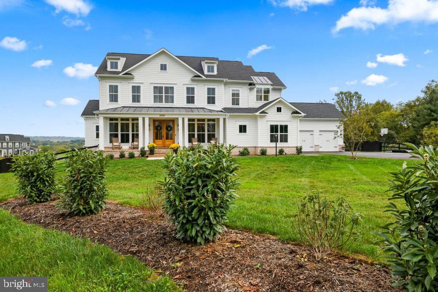 Gorgeous new 5br/6.5ba/4 car garage quality built home with main level in-law suite and club room additions. Sitting on 2.1ac with beautiful pastoral sunrise views of the Historic Goose Creek district (and resident bald eagles) in the east and Blue Ridge mountain sunsets in the west, this property is only 4 miles from town with all paved roads. It boasts 10ft ceilings and upgrades include: double mahogany front doors, a full front porch, white brick water table on all 4 sides and hardiplank siding, custom herringbone mudroom flooring and large entrance drop zone, 7in. Mullican white oak hardwoods throughout, custom painted club room with fireplace, study built in cabinets and desk, 2 kitchen pantries, quartz kitchen with 12ft. island and double sided cabinets, under cabinet lighting, custom sloped range hood, GE Cafe appliances with bronze handles, butlers pantry, custom herringbone backsplash, a large 500sf Trex deck, extended family room, 2 upgraded fireplaces, deluxe laundry, all bedrooms have en-suite baths, custom fixtures and mirrors, dual shower heads in primary, 2 primary closets, a large walkout rec room with custom wet bar furniture and counter seating. There is ample storage and room to expand if desired. 3 zone HVAC, high speed internet and black board fencing complete the property.