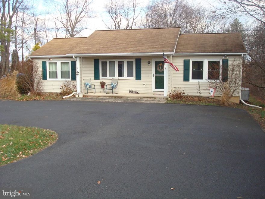 Very well maintained, ranch style home located in a private setting, spacious living room, kitchen dining combo leading to deck and back yard, master suite is located on the north end of the home, 2 other bedrooms and full bath are on the opposite side. Heat pump, central air. All newer appliances are included. Newer windows and hot water heater. Basement offers plenty of space for storage with potential for additional living space. Paved driveway, shed, back yard has a fenced area.