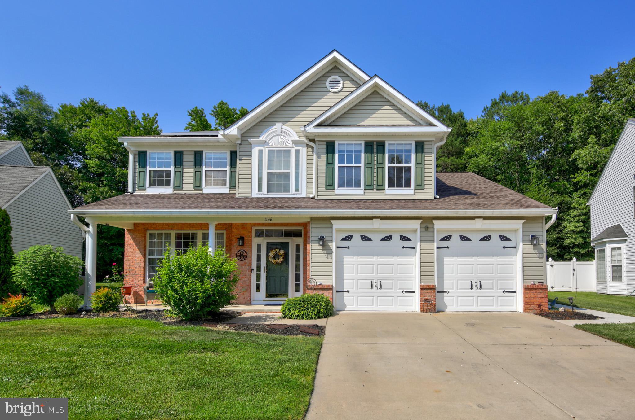 Welcome to this stunning home that exudes elegance and charm. Nestled in a serene neighborhood, this property boasts an array of delightful features and a desirable layout perfect for both comfortable living and entertaining. Upon entering, you'll be greeted by an open yet formal layout that seamlessly blends sophistication with a warm and inviting atmosphere. The main level of this exquisite home encompasses a formal living room and a formal dining room, both ideal for hosting guests or enjoying intimate gatherings. These spaces feature tasteful finishes and are bathed in natural light, creating an ambiance of elegance. Separate from the formal areas, you'll discover a spacious family room, which serves as the heart of the home. The family room provides a cozy retreat where you can unwind and relax with a gas fireplace that adds an element of comfort. Additionally, the main level features a sunroom off the kitchen, inviting the outdoors in with its large windows and providing a tranquil space to enjoy your morning coffee or indulge in a good book. The graciously sized kitchen is complete with sleek black appliances, peninsula and center island, and plenty of counter prep space. An office is also conveniently located on this level, offering a quiet and productive workspace. Ascending to the upper level, you'll find four generously sized bedrooms, ensuring privacy and separation from the main living areas. The primary suite is a true sanctuary, boasting a walk-in closet that provides ample storage and an attached primary bath featuring a double sink vanity, luxurious soaking tub, and a separate shower. Step outside into the enchanting backyard, where you'll find an outdoor patio adorned with a retractable awning and a separate peaceful platform, shaded by a charming pergola, offering a serene spot for relaxation, surrounded by the beauty of nature. Additional upgrades include osmosis system, leased solar panels, electric car hookup, fresh paint on the main level, new roof, recently replaced air conditioner, newer washer and dryer, newer microwave, new low-volume dishwasher, and more. This beautiful home in Denton, MD, is a testament to impeccable taste and thoughtful design. With its open but formal layout, four bedrooms, 2.5 baths, and a host of wonderful features, it provides an exquisite living experience that effortlessly combines style and comfort.
