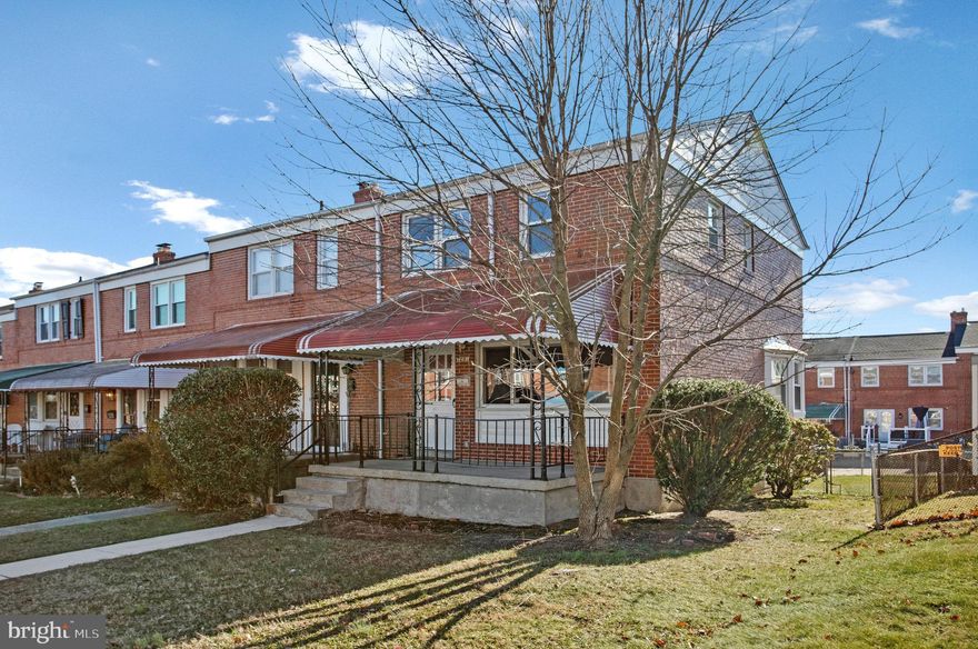 Updated end unit townhome near Morgan State Univ, shopping, restaurants and public transportation.  New paint, refinished hardwood floors thoughout, updated baths and kitchen.  Four bedrooms and one and one half baths.  Large lot and private parking in rear.