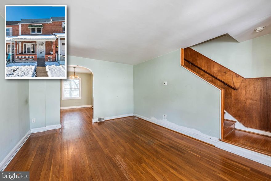 PRICE IMPROVEMENT !!!!This i home is full of character and just waiting for the right owner to make it their own. With original hardwood floors throughout and charming arched entryways, this home offers timeless details and plenty of potential.
The galley kitchen provides convenient access to a screened-in porch, ideal for relaxing or entertaining. The upper level features three cozy bedrooms, all with hardwood flooring, and a full bath.
The full basement with a walkout is perfect for additional storage or could easily be transformed into extra living space to suit your needs.
BEING SOLD  "AS IS"

Located just minutes from downtown and easy access to I-95, this home offers both convenience and comfort.

Being sold "as is." Don't miss the opportunity to make this classic home yours!