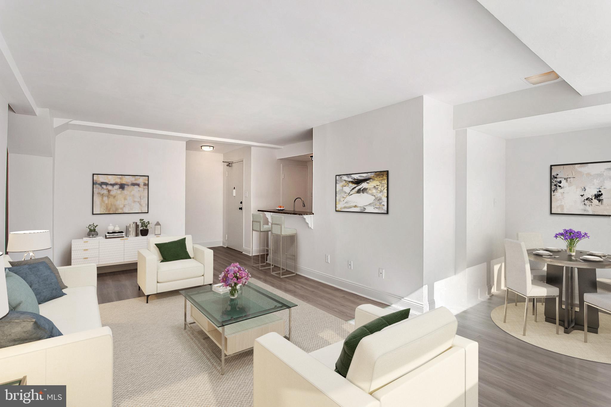 This newly updated bright and sunny one bedroom is ready for you! The Rittenhouse Savoy has someone at the front desk 24/7. The building features a roof deck, a laundry room on the lobby level and a fitness facility. Located on Rittenhouse Square, this building is in the heart of the most desirable neighborhood in Center City, steps away from bus routes, shopping, theater, the Curtis Center, the Kimmel Center, grocery stores, movies, ballet, world class restaurants, neighborhood byob's, and just about anything else you could desire. This south facing unit features an upgraded kitchen, a gas stove, stainless steel appliances and granite countertops. This unit includes plenty of storage including a large walk in coat closet and a master bedroom walk-in closet. Schedule your showing today!