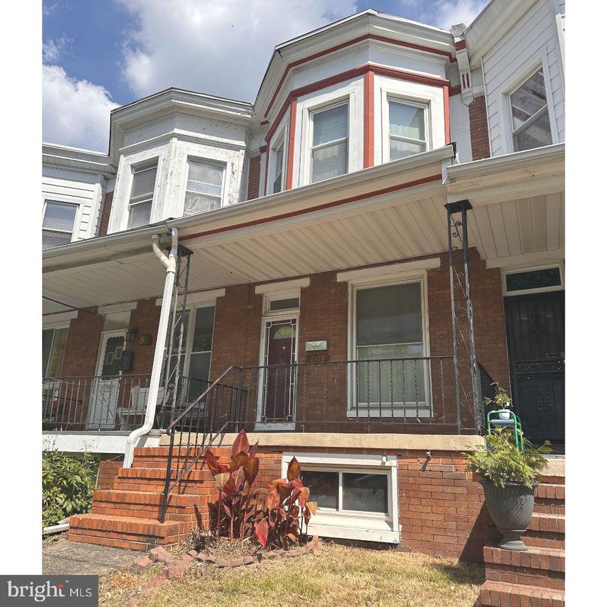 Wonderful opportunity to upgrade this Woodberry row home and make it into your own. Or add it to your investor portfolio. This  charming porch front home is just minutes away from Hampden- shopping, dining and entertainment and seconds away from gorgeous parks and trails- Druid Hill Park, Jones Falls Trail, Wyman Park, Stoney Run Walking Path, The Zen Garden and many more. 2 bedrooms and 1 full bath 
plus an additional bedroom level room that could be a 3rd smaller bedroom, den, office, or fitness space. Main level living room, dining room kitchen and mudroom/laundry.  Home does need some work. Features include granite countertops, Central AC, new  roof (2024). Close to the Light Rail for effortless commuting and just minutes from I-83.. Sold As-Is.