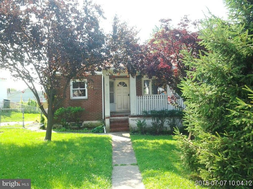 Freddie Mac Homesteps Property. Wonderful chance to own this value priced home.  Enjoy nice room sizes, wood floors, and ample rear yard.  The front porch is perfect for warm weather outdoor living space.  Use the basement as added storage or finish for more living space.  A convenient location, just blocks from the park and a short drive to Downtown Baltimore!