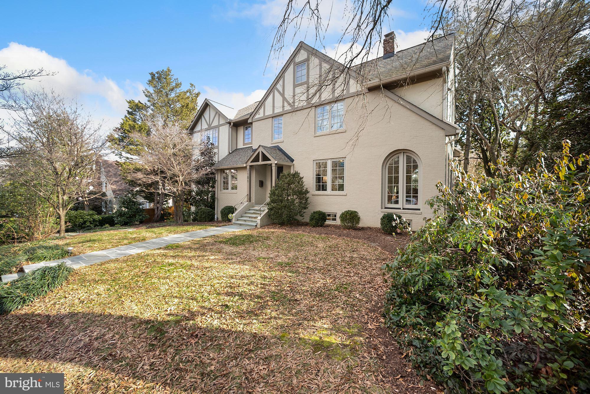 Offers, if any due by Thursday 2/4 at 12 N. Charming Oasis --- leave the car home and get your "shop" on! Downtown Bethesda just outside your door ( 94 "Walk Score") . Only 3 owners since 1928, this home came with rich character and charm that has been preserved and enhanced with a complete makeover and addition completed in 2014 by Sandy Spring Builders. Life circumstances now call the owner to move and the opportunity for a new owner to reap the benefits. Approximately $1M in renovation, addition, exterior and landscape improvements since 2011 include: * New Owner's BR Suite with luxe Owner's BA and suite of closets above the existing great room; * BRs 2 and 3 and their respective baths renovated; (BR 3 was original Owner's suite) * Added a 2nd laundry room on BR level; * Finishing 4th level as a BR, adding a full bath; * Main level reconfigured for new white marble/stainless kitchen, breakfast area & butler's pantry with locking "silver closet" inside pantry closet. * Converted side porch to a charming 4 season sunroom adding Palladian windows, french doors and stone floor as well as heat and a/c *Main level powder room redone (clever hidden closet in wall of PR) * New 2 zone HVAC throughout * New windows, interior doors, drywall, millwork/trim throughout * Overhaul of lower level rec room including renovated full bath & installation of stone floor * Addition of mud room inside garage entrance * Carport converted to oversized 2 car garage with separate doors and openers General Interior: * All 3 fireplaces overhauled, family room fireplace converted to gas * Oak hardwood floors throughout main and upper level * Recessed lighting, new light fixtures throughout except original "Ship's lantern" moved to breakfast area Exterior: * New roof * Exterior painted and finished to harmonize addition with original style, changed color scheme to softer neutrals * $25,000 paver driveway allowing ample off street parking in addition to garage * Extensive landscaping improvements