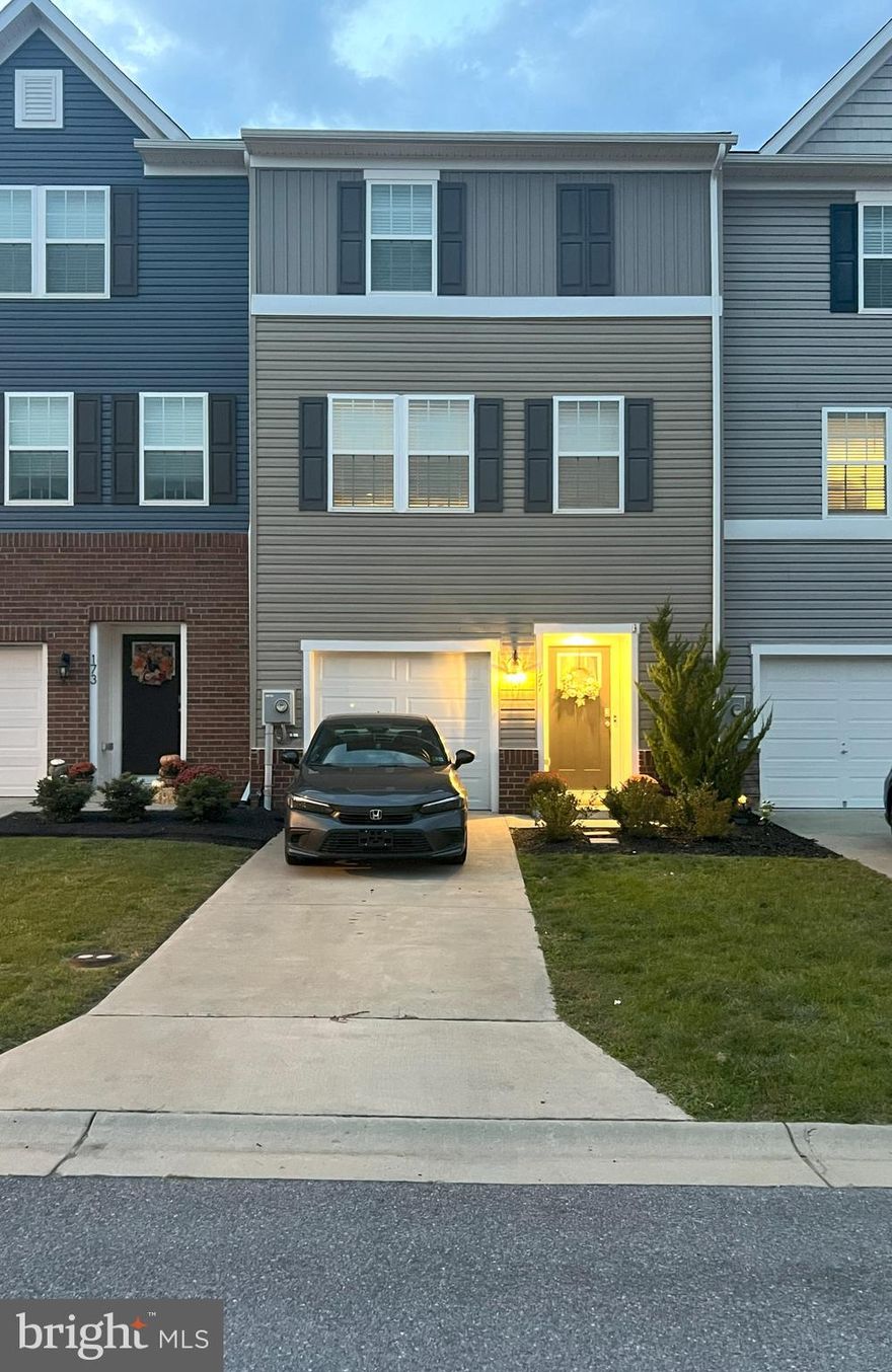 OPEN HOUSE 10/20 !pm-3pm-This one won't last! READY FOR IMMEDIATE MOVE IN! Why wait to build? Lock in today’s low rates! Immaculate well maintained 1 car garage townhome in the sought after Berkeley Ridge Community!  This lovely town boosts 3 bedrooms/ 2 1/2 baths featuring a spacious open floor plan design. The main level is complete with easy maintenance luxury vinyl plank flooring that combines the great room, dining, & kitchen seamlessly. The chef’s kitchen showcases an 8' oversized island, island seating for 4, sparkly white quartz countertops, shaker white cabinetry, stainless steel whirlpool appliance, large walk-in pantry, and eat in nook area. Upstairs is the convenience of upper laundry with the washer & dryer included. The large owner’s suite features a walk-in closet   & an ensuite bath with a 3' x 5' tile shower with glass doors, & a dual 
sink vanity with quartz top.  The upper secondary 2 bedrooms & a second full bath with tile surround are also on the upper level. The entry level welcomes you with a luxury vinyl plank floor & custom craftsman 3/4 height wainscotting with hooks with access to the attached garage, as well as an oversized finished recreation room, half bath, and slider walk out access to back yard. The backyard is fully fenced, has a large concrete patio, & upper deck. The home is ideally located backing to a fully mature landscaped berm. The concrete driveway is extended in length allowing for space for 2 vehicles. Community is well planned with ample guest parking as well.  Spring Mills School District, close to shopping. restaurants, medical, I-81, & an easy commute to both Maryland & Virginia!