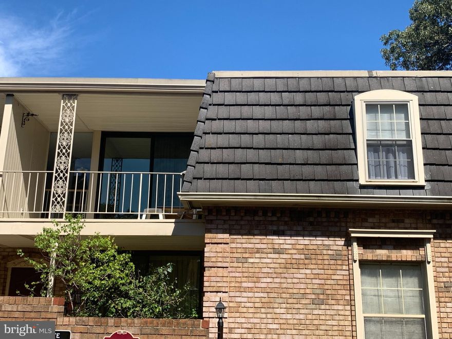 Location! Top Floor sought after Corner Unit with balcony. Hardwood floors in LR & DR, 2 BR, 2 BA, 3 walking closets! New Dishwasher, new Sliding Grass Door to Balcony. Beautifully landscaped Chateaux Condo Subdivision. Quiet neighborhood within walking distance to 7 Corners, a large selection of shopping stores, coffee shops, and a very short distance drive to East Falls Church Metro. Included is 1 parking space inside Garage, plus 2 permits outside.