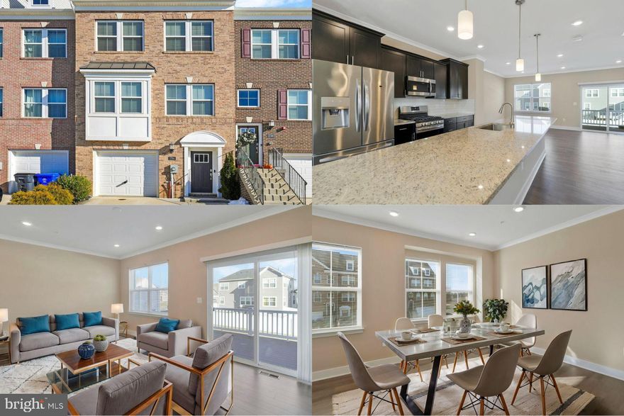 This stunning Brick Front Colonial Townhome truly offers the perfect blend of style and functionality. With its spacious 9’ ceilings and elegant crown molding, you’ll immediately feel a sense of grandeur as you step inside. The open-concept main level is perfect for both entertaining and everyday living, featuring gorgeous LVP flooring and a sleek, modern kitchen that is a chef’s dream. The large center island with bar seating provides the ideal spot for casual meals, while the single basin sink and gas stove offer both form and function. The tiled backsplash and breakfast nook add that perfect finishing touch.

Upstairs, the primary bedroom feels like your own private retreat, with a tray ceiling and a walk-in closet to match. The ensuite bathroom offers a spa-like atmosphere, with double sinks, a shower with bench seating, and a separate water closet. The lower level is flexible, offering a cozy family room or the potential for a fourth bedroom, plus a half bath and plenty of storage. The walkout to a fully fenced yard is the perfect place for outdoor activities or simply relaxing in privacy.

The composite deck off the kitchen is perfect for enjoying warm evenings, and the attached garage offers convenient parking and additional storage. Living in the Stonehaven community, you’ll enjoy access to a range of amenities like the community pool, clubhouse, exercise room, and playground. Plus, you're close to shopping, dining, medical facilities, and schools, with easy access to major roads. Whether you’re commuting to Washington, D.C., Northern Virginia, Annapolis, or Baltimore, you’ll appreciate the proximity to the Capital Beltway, making travel a breeze.

This home has everything you could want—style, comfort, and convenience—all in one perfect package!