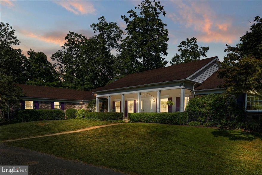 "Serenity" is a magnificent property with coveted long distance elevated views of the Delaware River! This 39+ acres estate offers a primary level Main Bedroom, Large Living & Dining  Rooms, Vaulted ceiling Gathering Room and large Kitchen all with view orientation to the river. Other rooms include 2 story entry foyer, 2 additional bedrooms on the first level, formal Dining Room, private Study, and  a large Guest Suite en suite bath on the second level. Additional features include: Deck and lower patio, Observation patio, extensive garage for the collector or hobbyist, serene pond, nature walking trails, and horse barn. This may be the best view available in Bucks County!